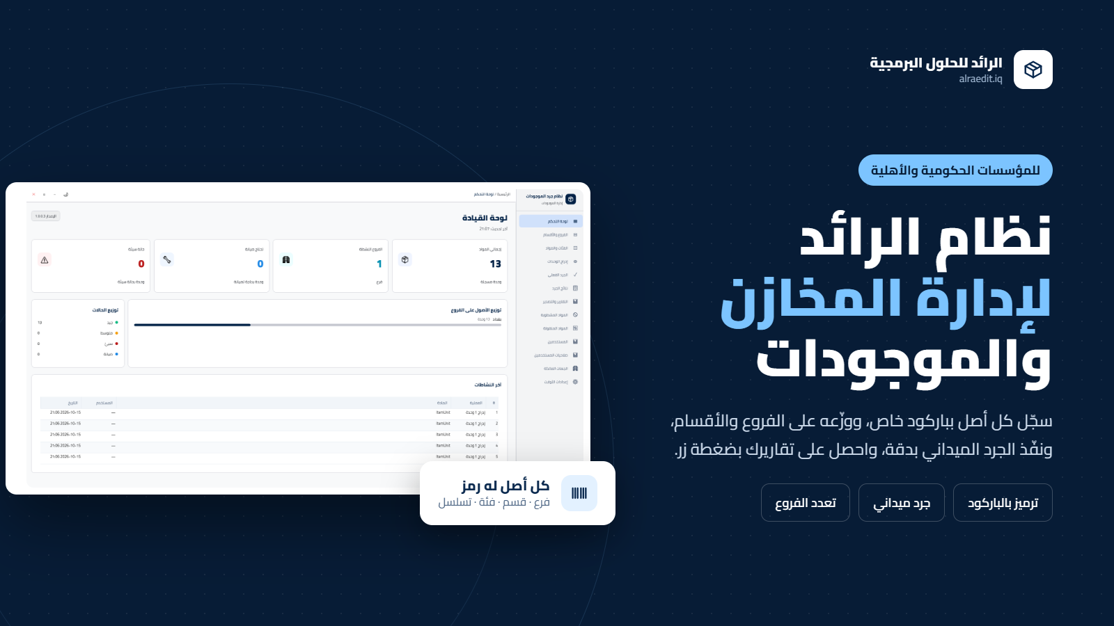 Al-Raed Warehouse and Asset Management System
